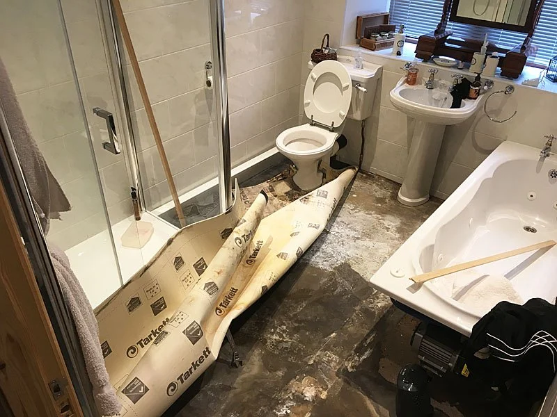 Water Damage Repair for Bathroom Flooring and Tile