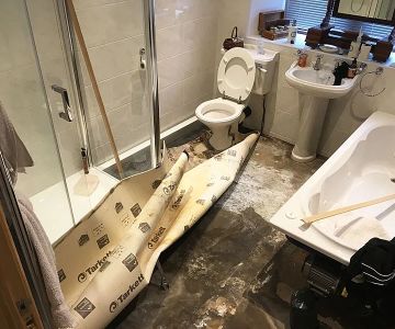 Water Damage Repair for Bathroom Flooring and Tile