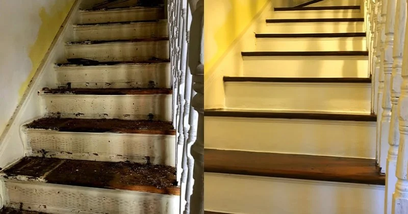 Water Damage Repair for Stairs and Railings