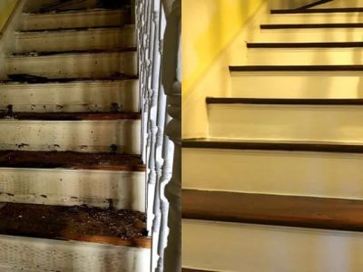 Water Damage Repair for Stairs and Railings