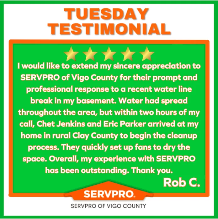 SERVPRO of Vigo County and SERVPRO of Clay, Parke, Sullivan, Vermillion Counties Picture 6