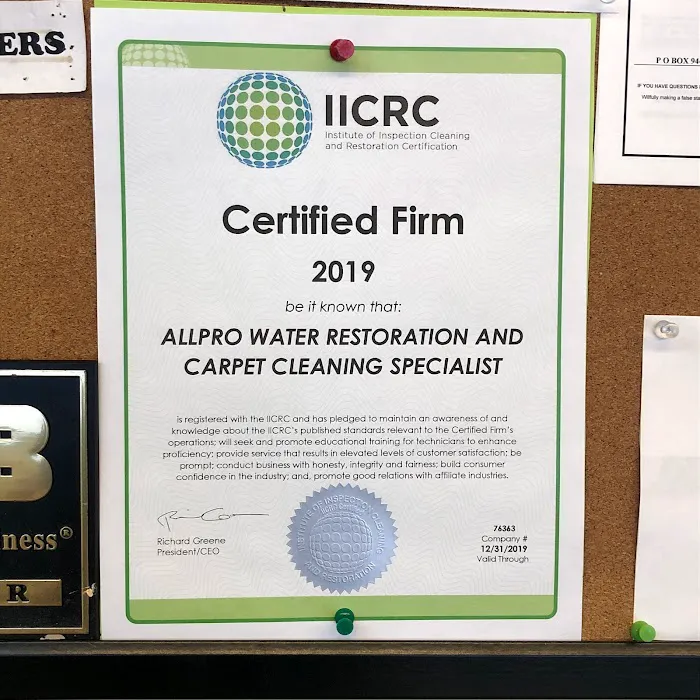 ALLPRO Carpet Cleaning & Water Mitigation Picture 2