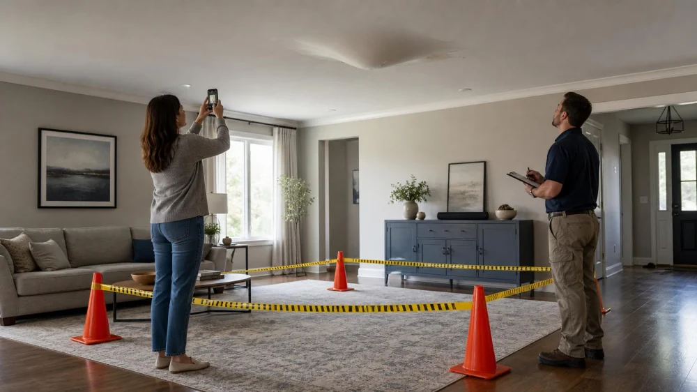 Ceiling Bubble After a Leak: Why You Should Not Puncture It