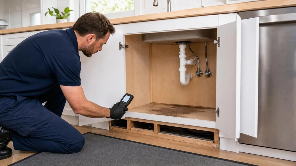 Water Under Cabinets: How to Check for Hidden Damage