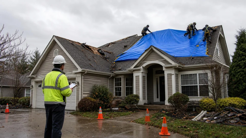 Emergency Roof Tarp After a Storm: Define a Temporary Plan