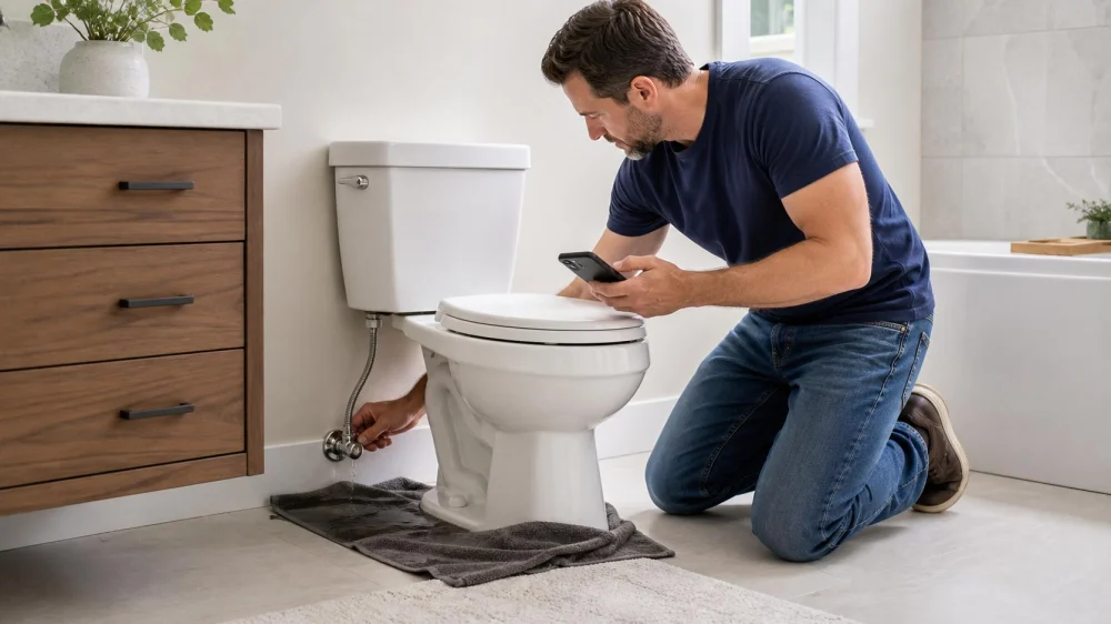 Toilet Supply Line Leak: Stop Water and Document Damage