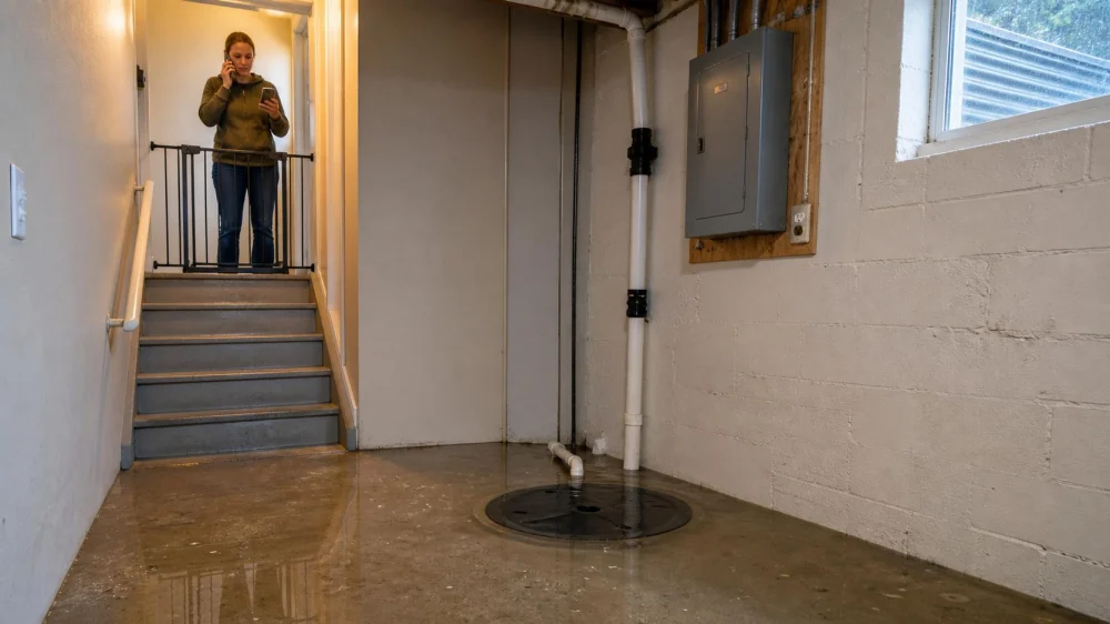 Sump Pump Overflow: Stay Out of Water and Call for Help