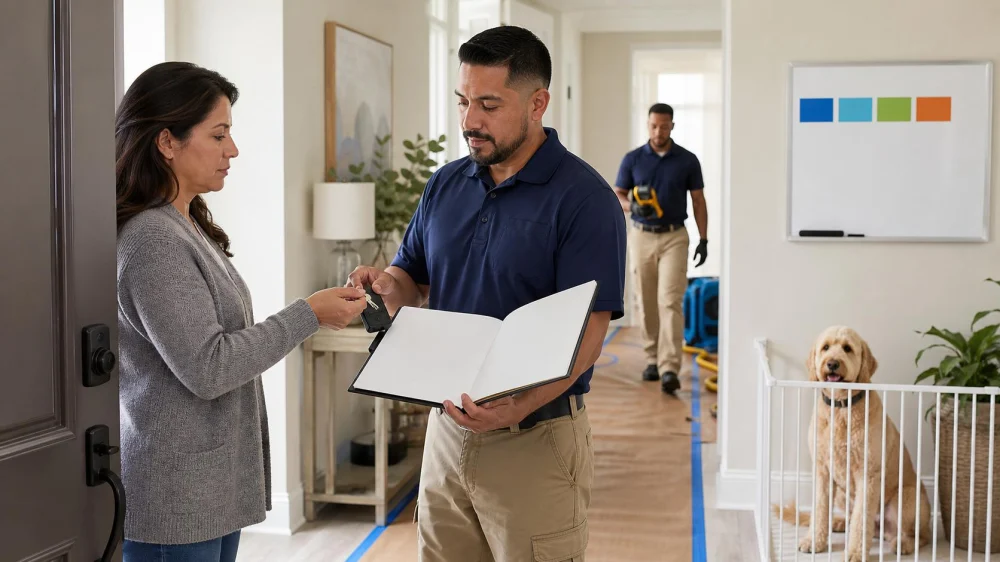 Water Damage Contractor Access: Plan Keys, Pets, and Updates
