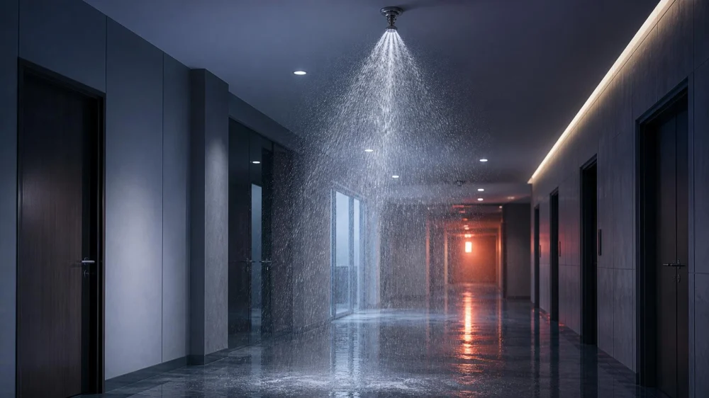 Fire Sprinkler Discharge: Leave, Call 911, and Wait