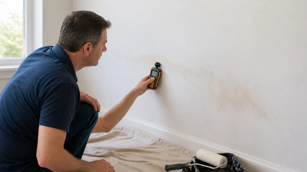 Water Stain Returns After Paint: Check Moisture First
