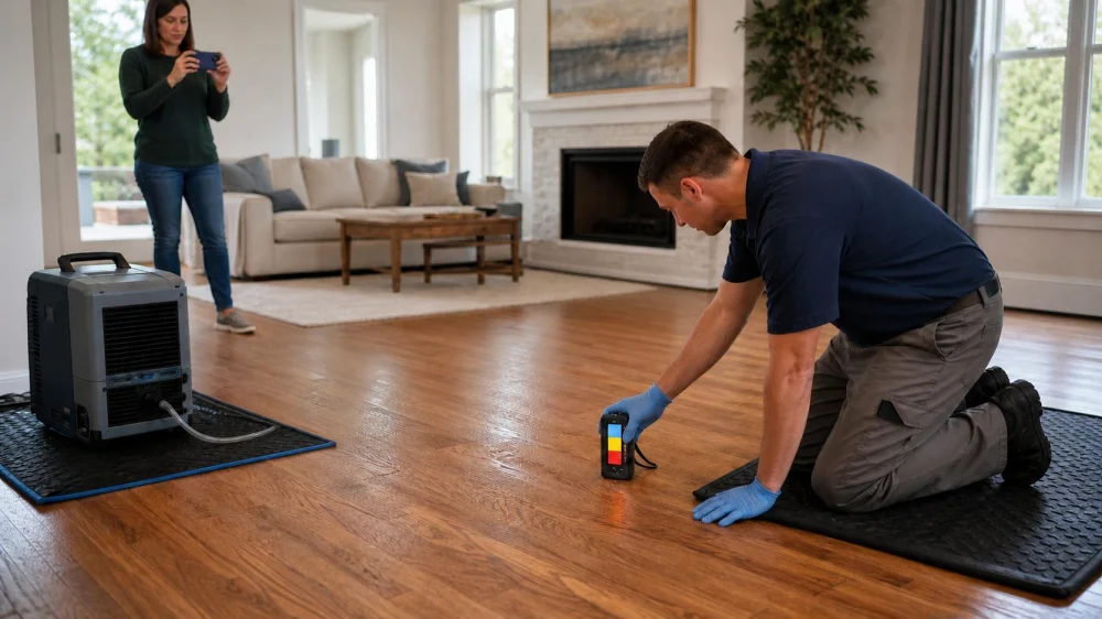 Water on Hardwood Floors: Dry the Assembly, Not Just the Top