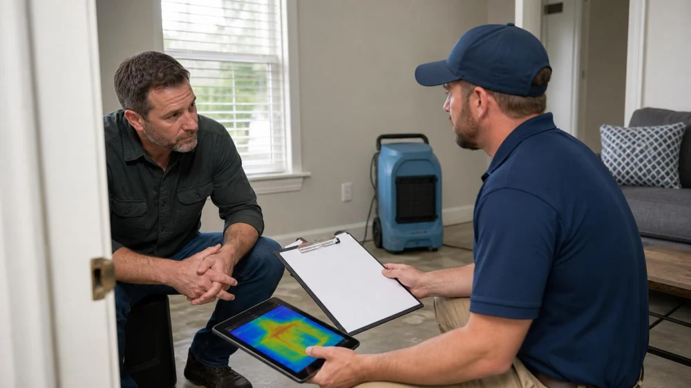 Water Damage Restoration Estimate: Split Drying and Repairs