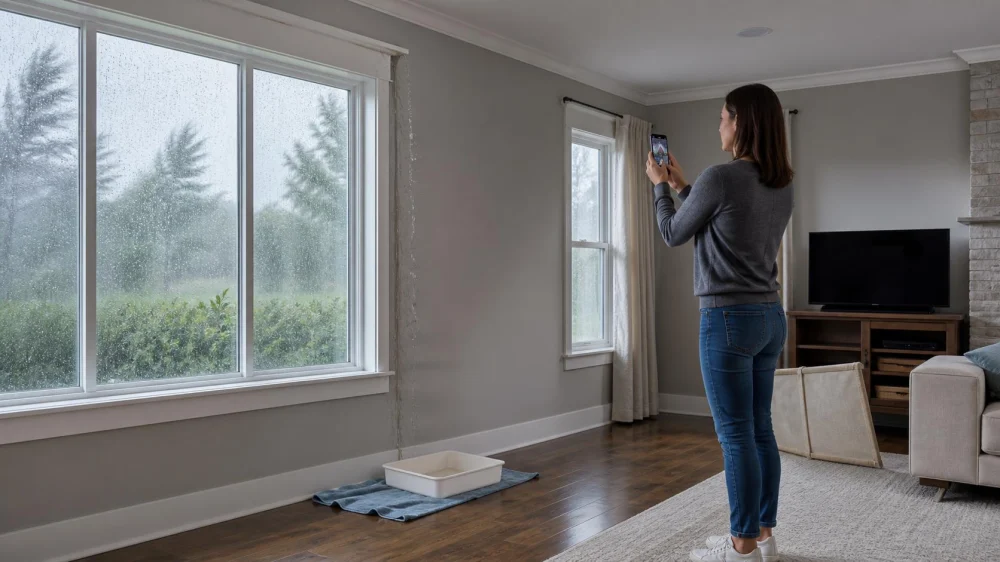 Window Leaks During Wind-Driven Rain: Contain Water and Trace the Entry