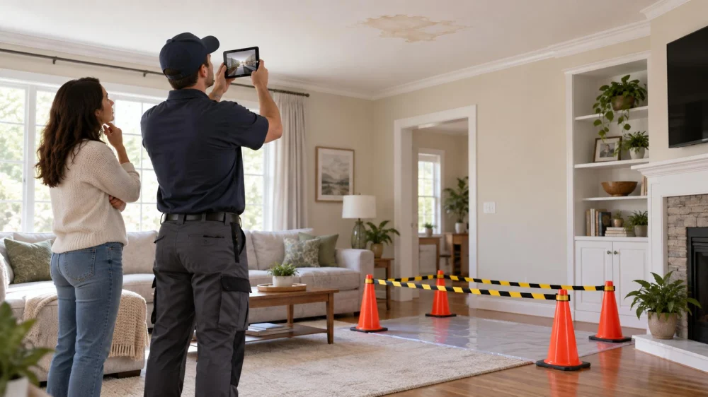 Ceiling Water Stain: Map, Photograph, and Trace Safely