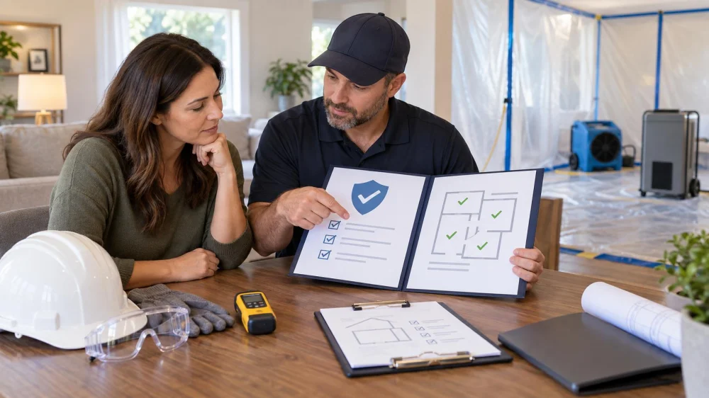 Water Damage Contractor Credentials: Insurance and Scope