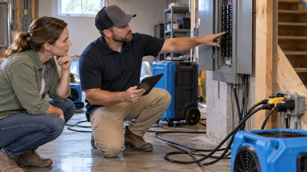 Drying Equipment Power Plan: Circuits, Cords, and Safety