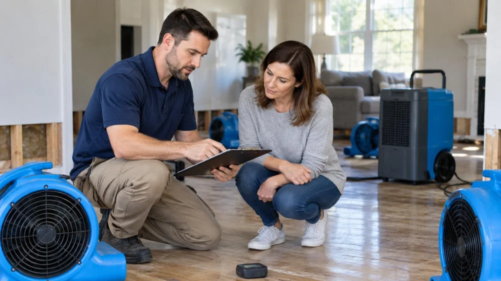 Water Damage Drying Log: Rooms, Fans, Humidity, and Dates